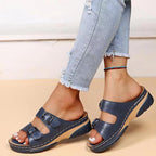 Women’s Buckle Strap Sandals | Adjustable Straps and Contoured Sole