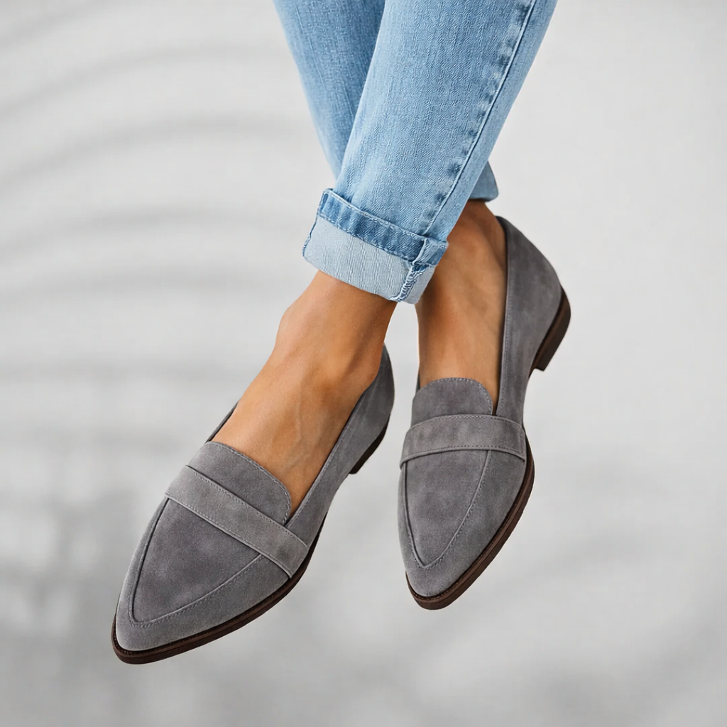 Women's Orthopedic Pointed Toe Loafers - Slip On Soft Sole Casual Shoes