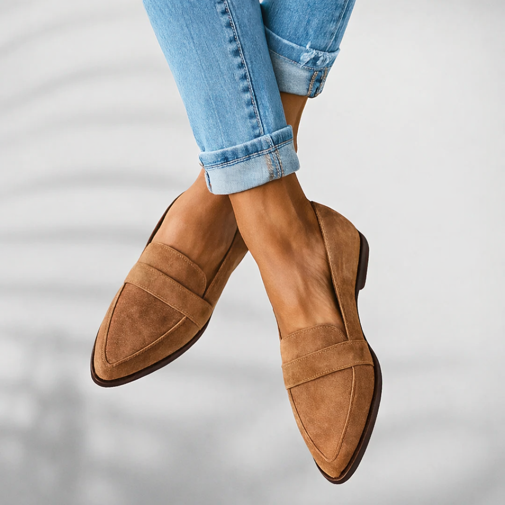 Women's Orthopedic Pointed Toe Loafers - Slip On Soft Sole Casual Shoes