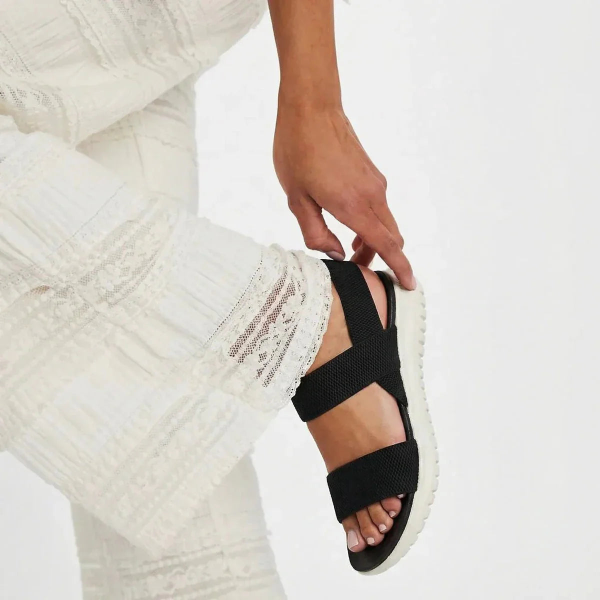 Essence Women’s Sandals – Breathable Stretch-Knit Comfort