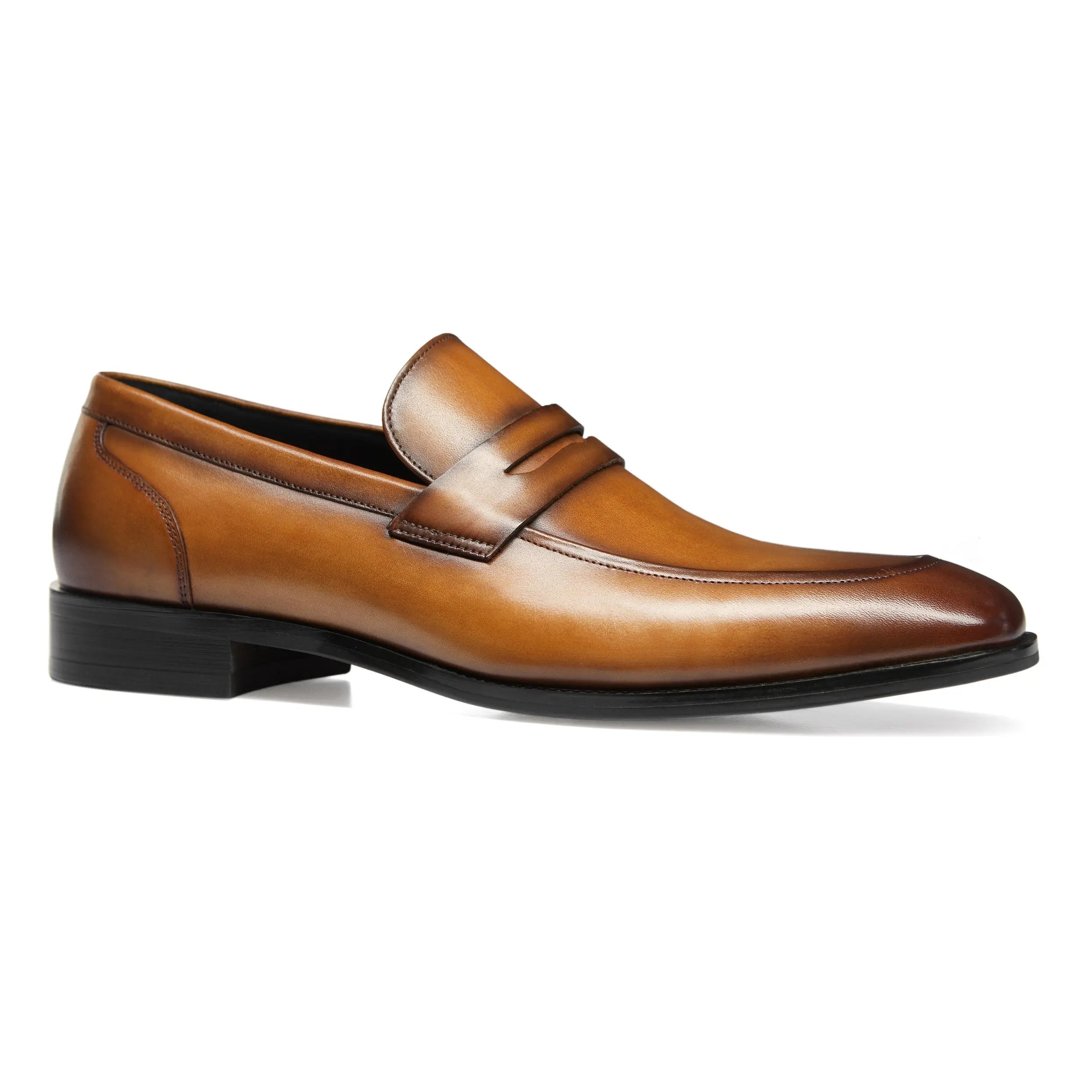 Men’s Leather Penny Loafers – Slip-On Formal and Casual Shoes