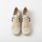 Men's Breathable Knit Lace-Up Trainers – Casual Lightweight Stripe Sneakers