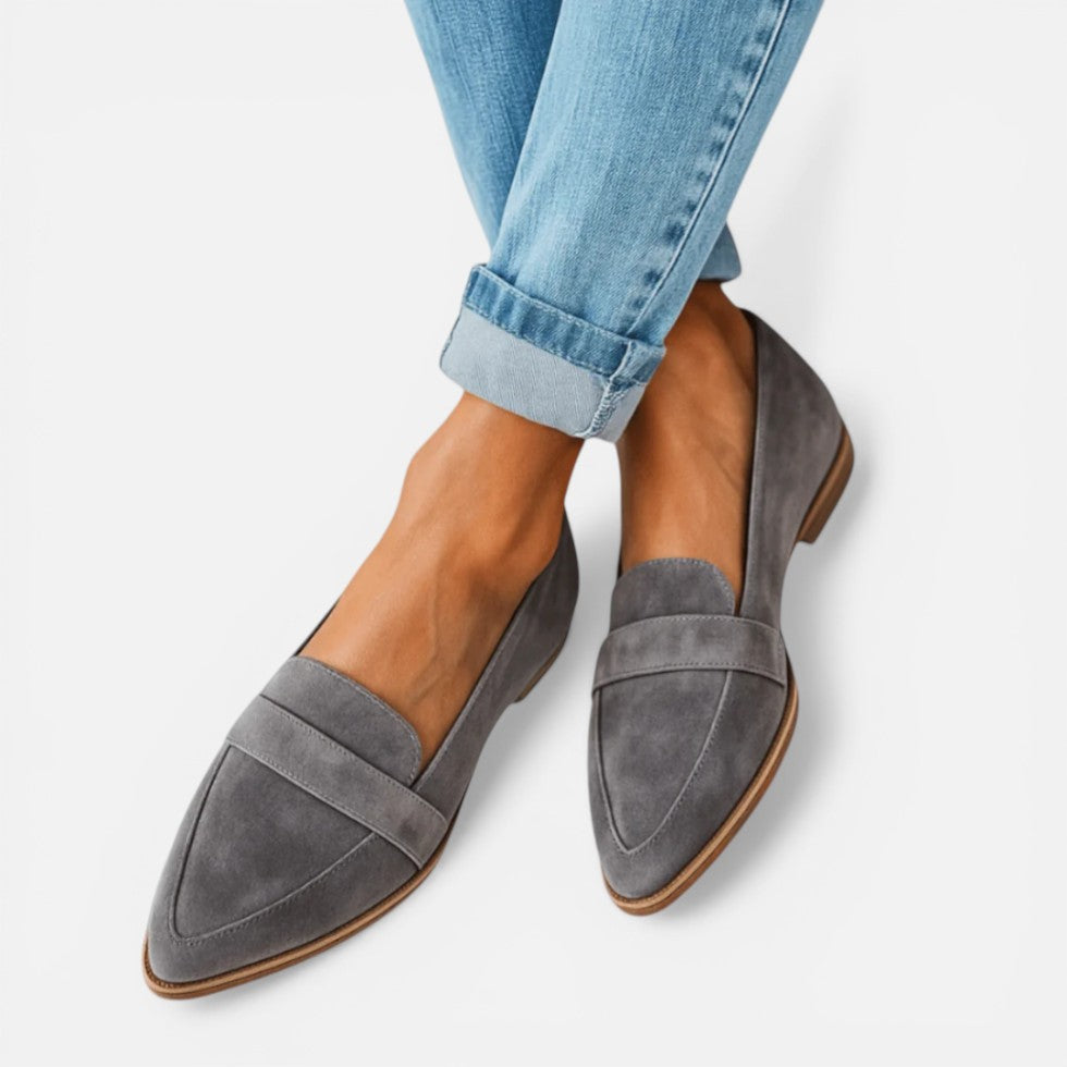 Women’s Orthopedic Loafers – Pointed Toe Suede Style Shoes