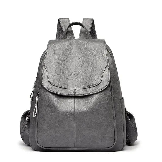 Anti-Theft Leather Backpack – Secure & Stylish Travel Bag
