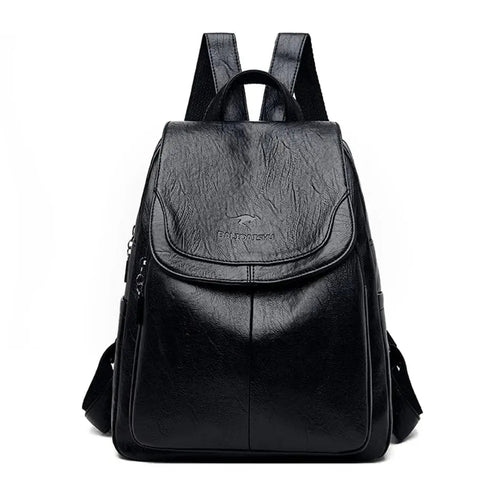 Anti-Theft Leather Backpack – Secure & Stylish Travel Bag – Cara Ldn