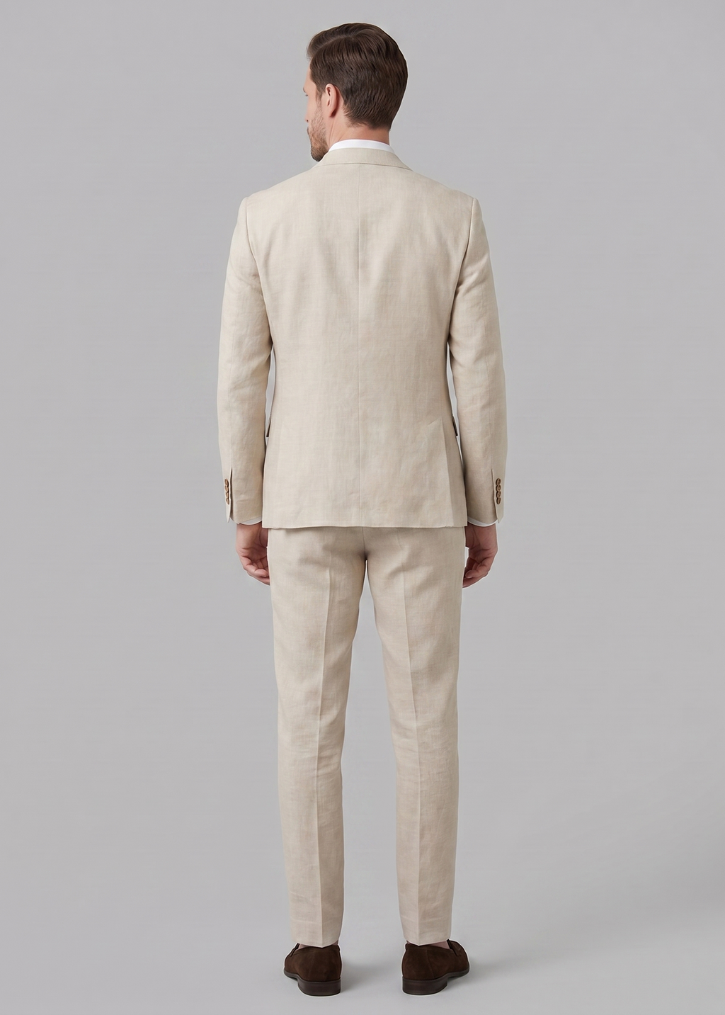 Men's Linen Suit, Single Breasted Wedding Suit – Blazer and Trousers