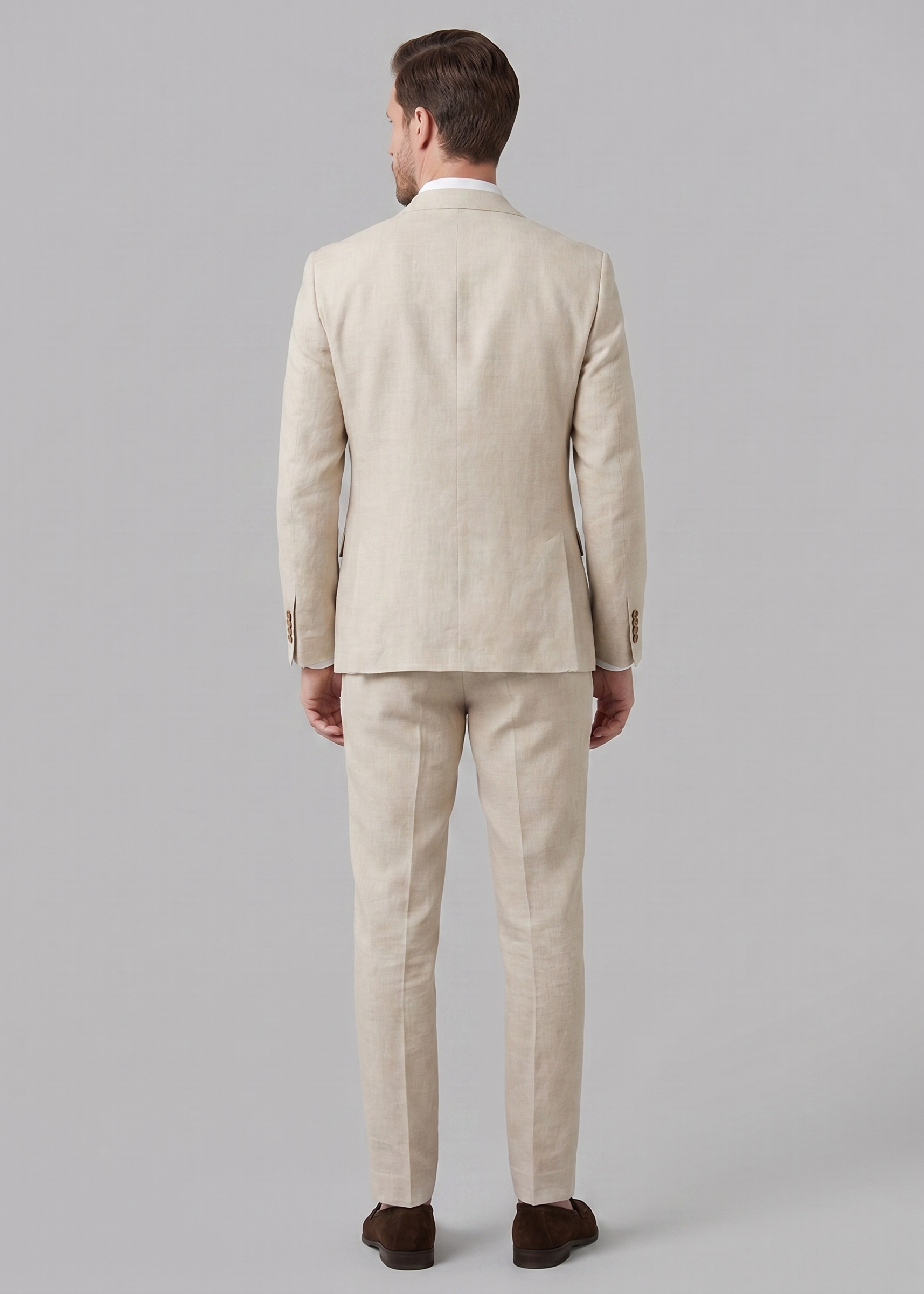 Men's Linen Suit, Single Breasted Wedding Suit – Blazer and Trousers