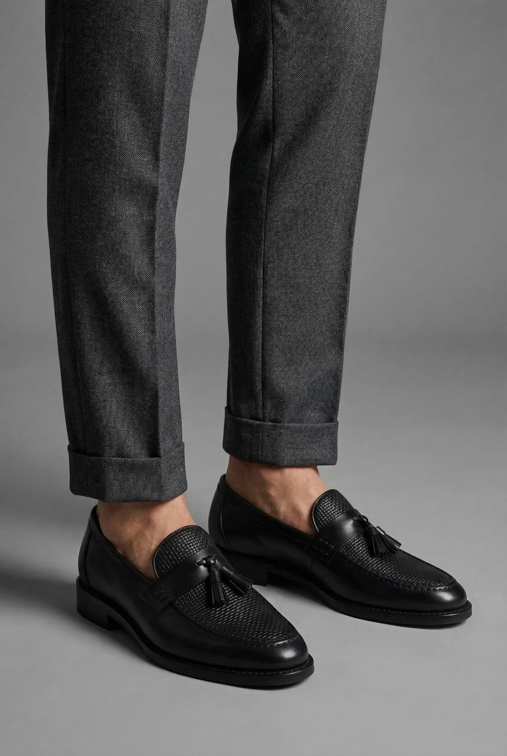 Men’s Classic Slip On Leather Loafers with Tassel