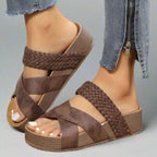 Women's Arch Support Orthopedic Sandals - Slip On Rubber Sole Lightweight Shoes