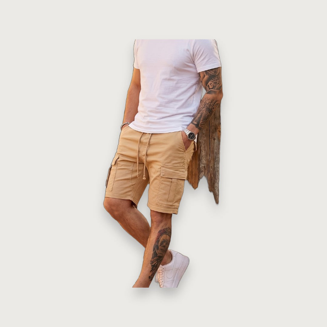 Men's Casual Cargo Shorts – Multi-Pocket Utility Design