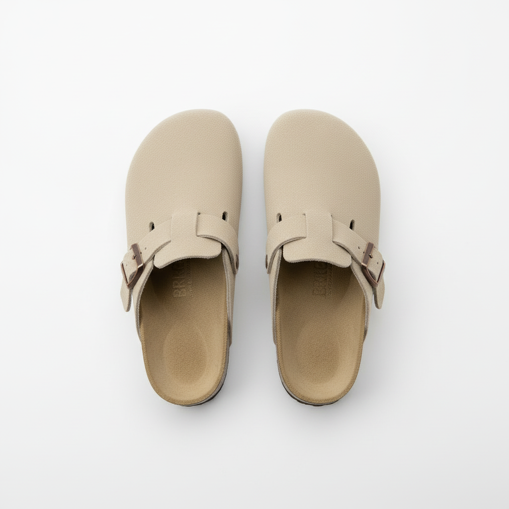 Womens Elegant Clogs with side buckle, smart sandles Cara Ldn