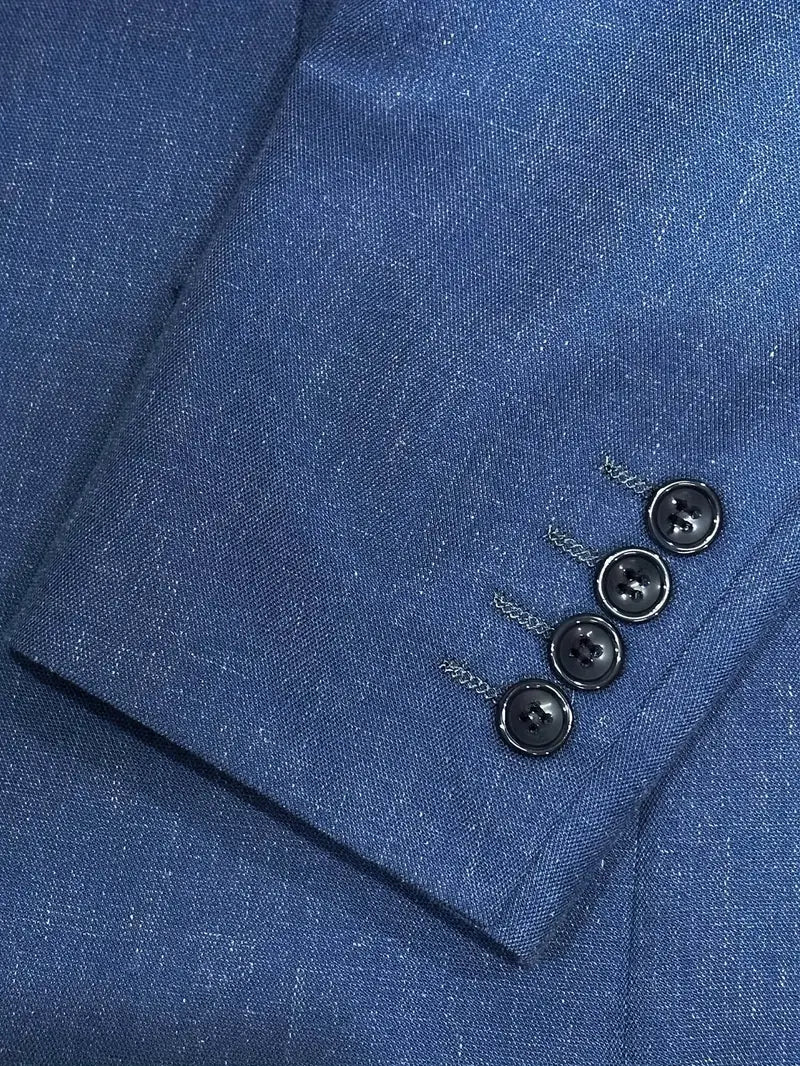 Men's Linen Suit, Slim Fit Blazer and Trousers – Summer Wedding