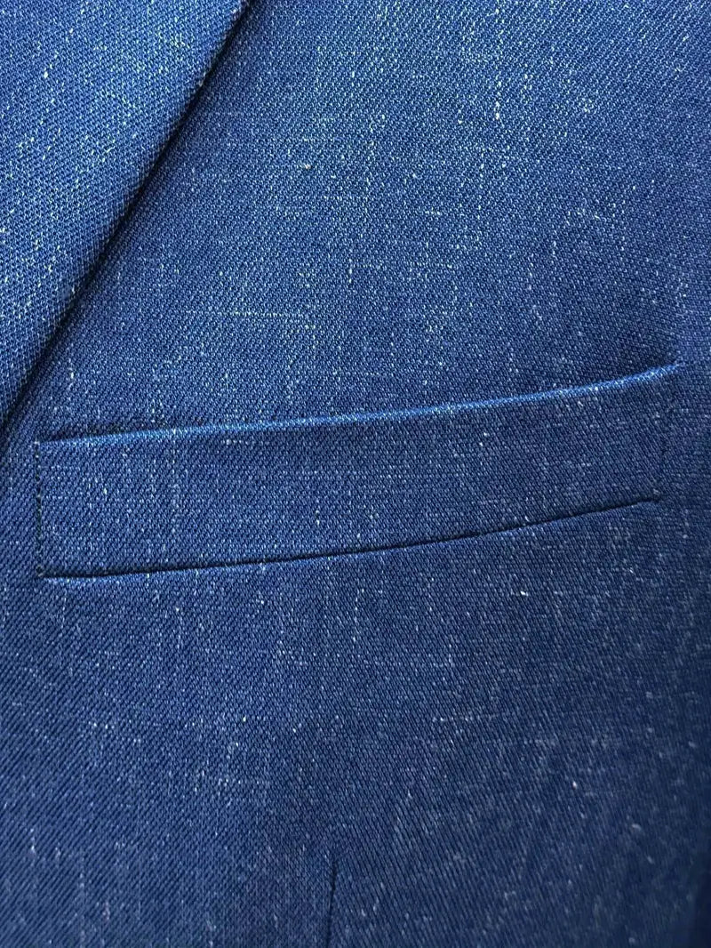 Men's Linen Suit, Slim Fit Blazer and Trousers – Summer Wedding