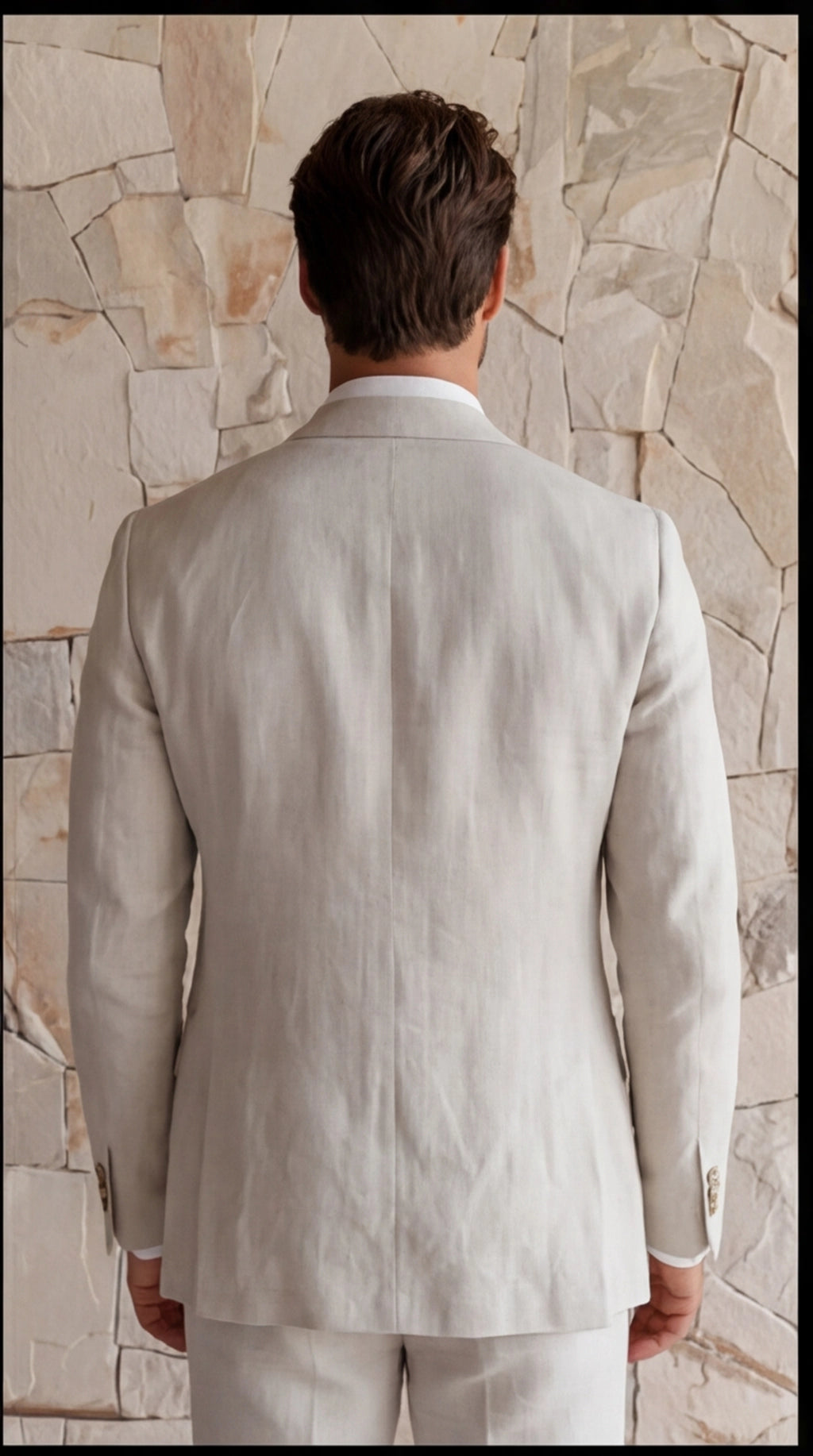 Men's Linen Suit, Slim Fit Blazer and Trousers – Summer Wedding