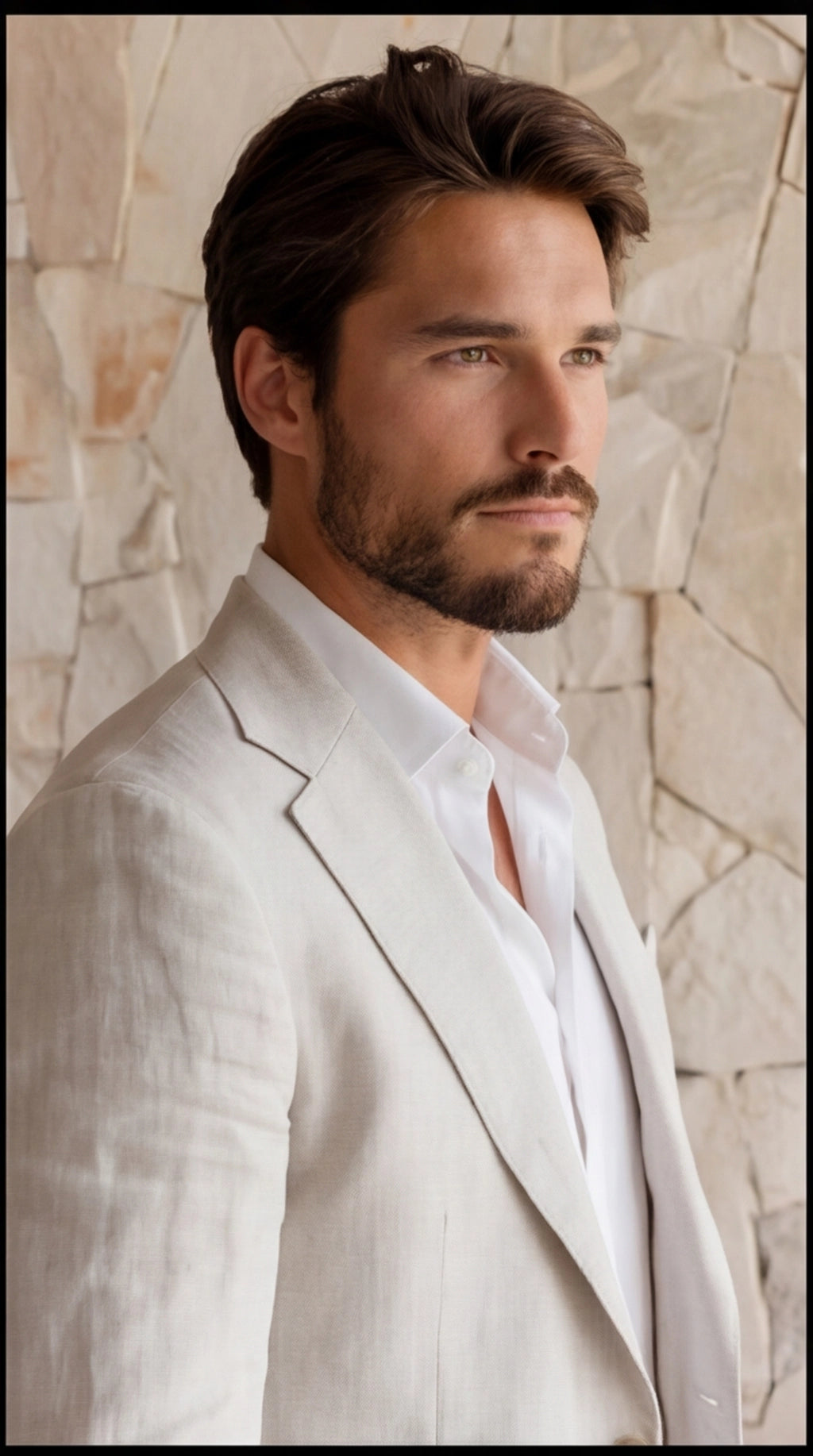Men's Linen Suit, Slim Fit Blazer and Trousers – Summer Wedding