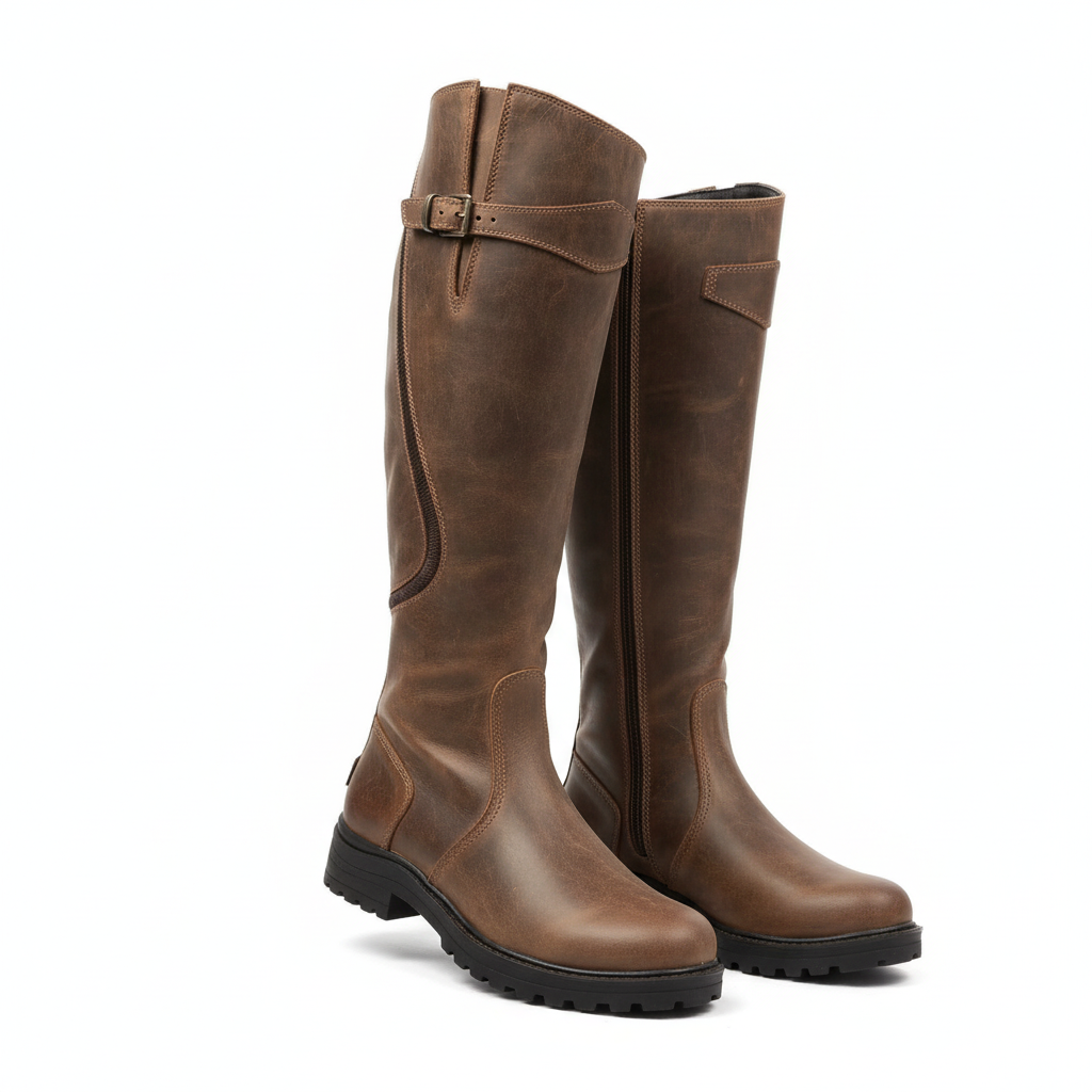 Waterproof Leather Winter Riding Boots for Women Montford & Co