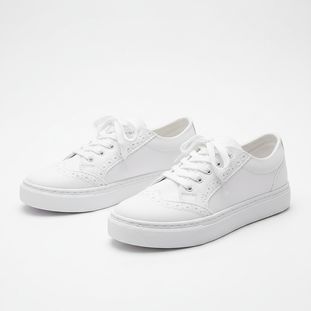 Women's Lace-Up trainers with white soles Cara Ldn