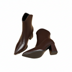 Womens Ankle Boots – leather with block heel Cara Ldn