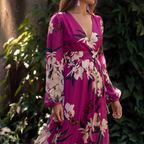 Women's Floral Chiffon Dress – Lightweight Flowy Design