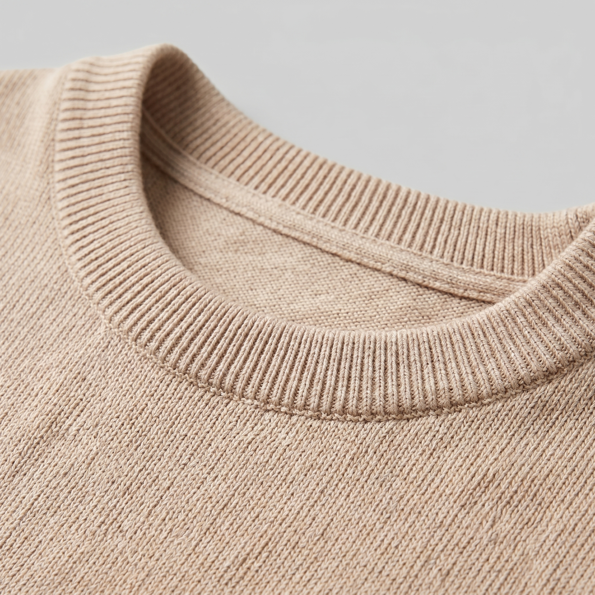 Men's Knitted T-Shirt, Ribbed Short Sleeve Crew Neck Tee – Casual