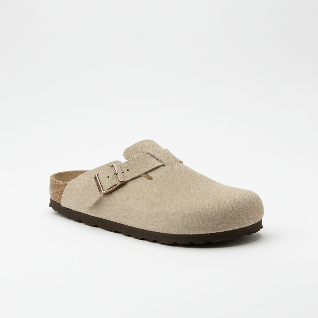 Womens Elegant Clogs with side buckle, smart sandles Cara Ldn