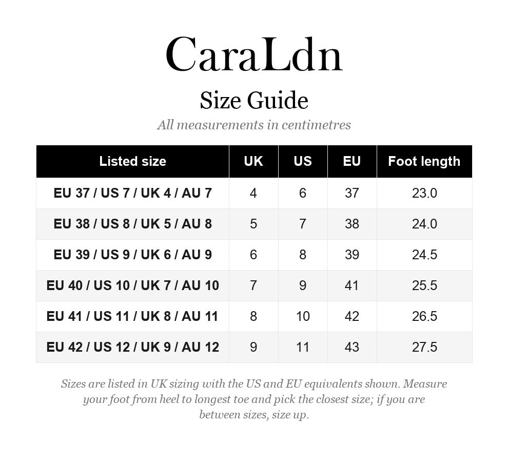 Sizing guide