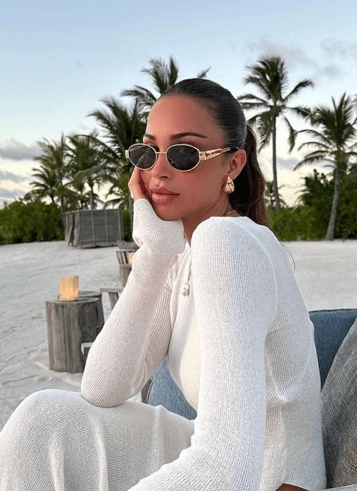 Unisex Metal Frame Sunglasses - UV Protection Classic Vintage Shades