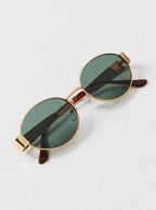 Unisex Metal Frame Sunglasses - UV Protection Classic Vintage Shades