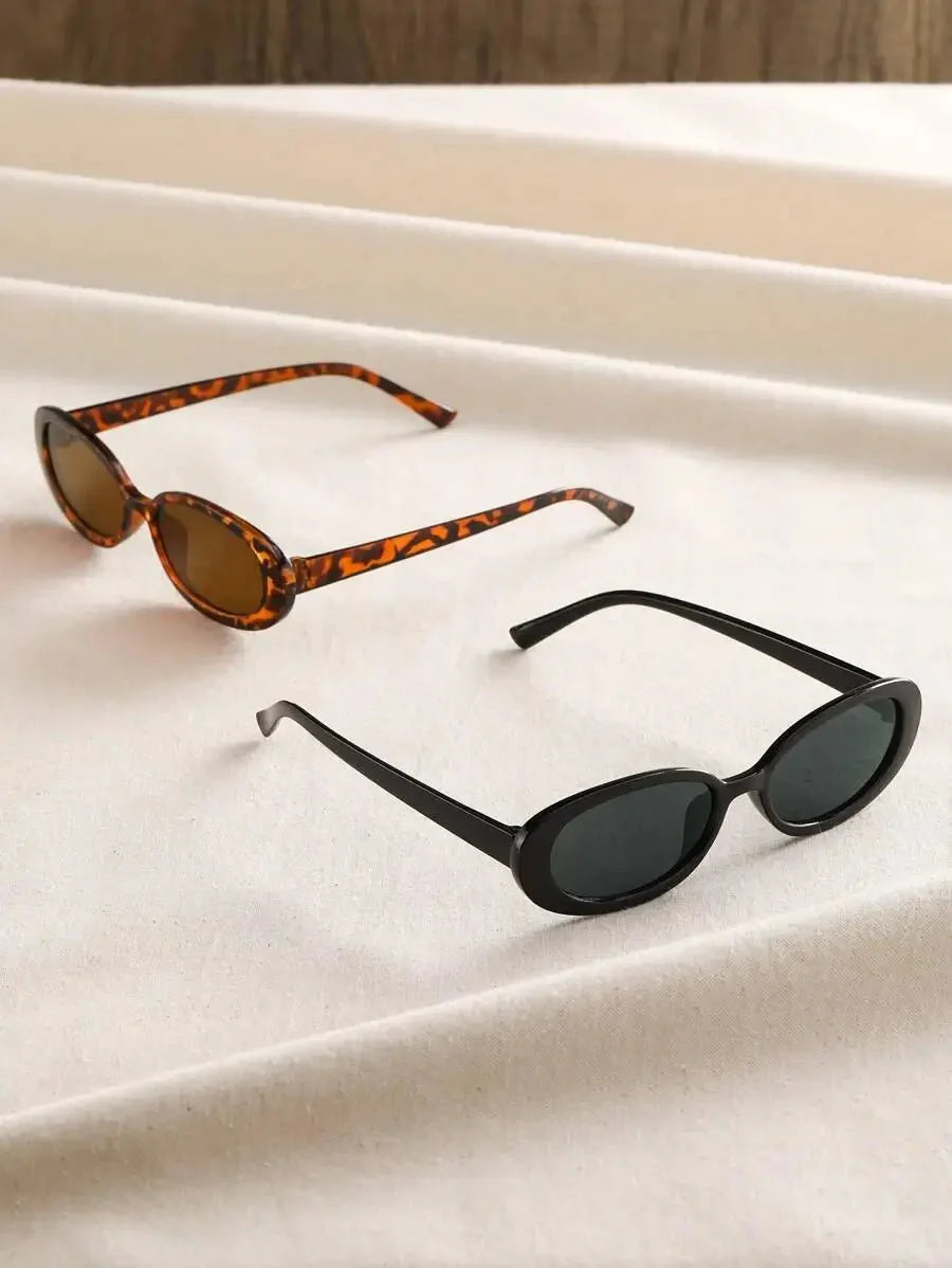 Unisex Casual Sunglasses - Oval Frame UV Protection Sun Shades