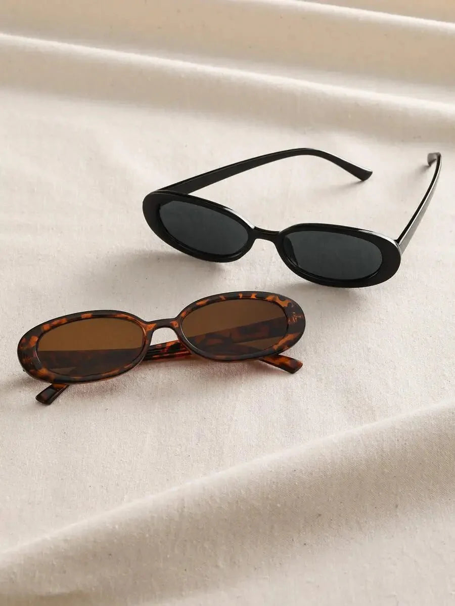Unisex Casual Sunglasses - Oval Frame UV Protection Sun Shades