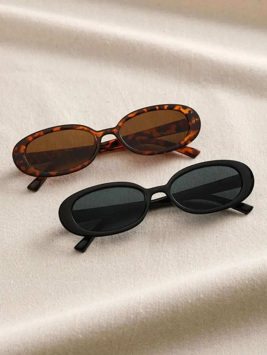 Unisex Casual Sunglasses - Oval Frame UV Protection Sun Shades