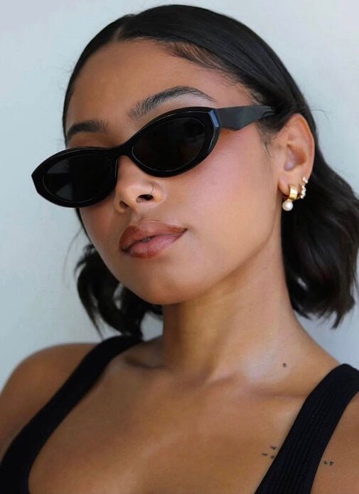 Unisex Oval Sunglasses - Cat Eye Vintage Polarized Lens