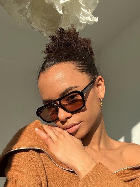 Unisex Retro Sunglasses - Polarized Stylish Rectangle Sun Shades