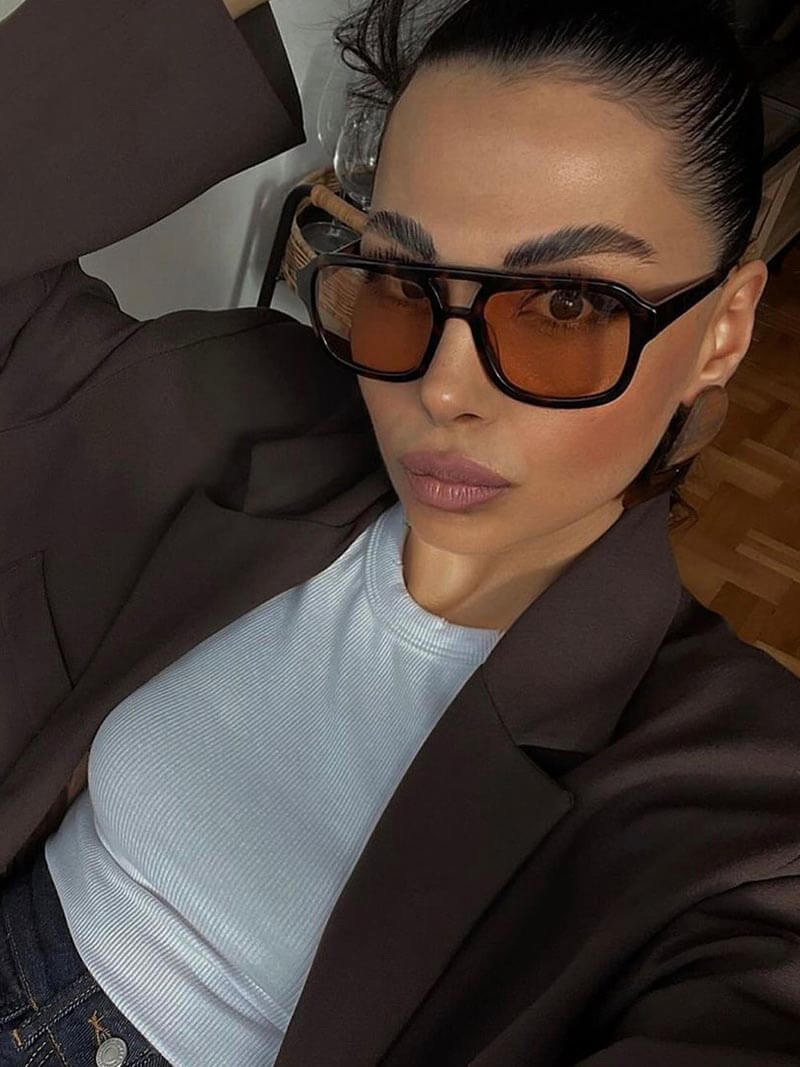 Unisex Retro Sunglasses - Polarized Stylish Rectangle Sun Shades