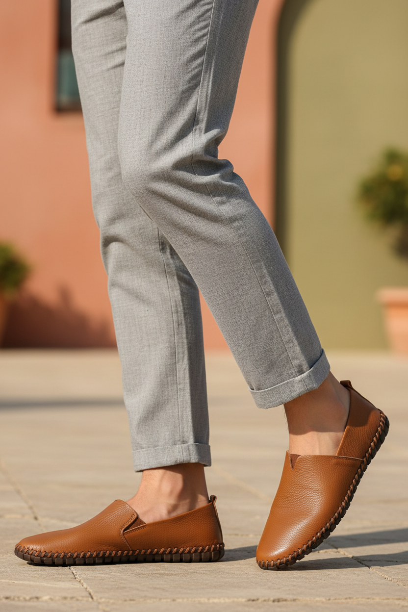 James | Comfortable Faux Leather Loafers for Men