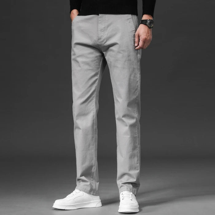 Men's Chinos, Slim Fit Stretch Chino Trousers – Elasticated Waist