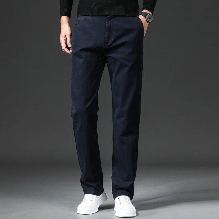 Men's Chinos, Slim Fit Stretch Chino Trousers – Elasticated Waist