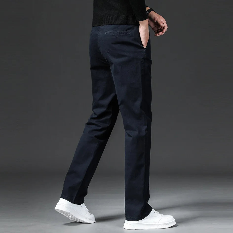 Men's Chinos, Slim Fit Stretch Chino Trousers – Elasticated Waist