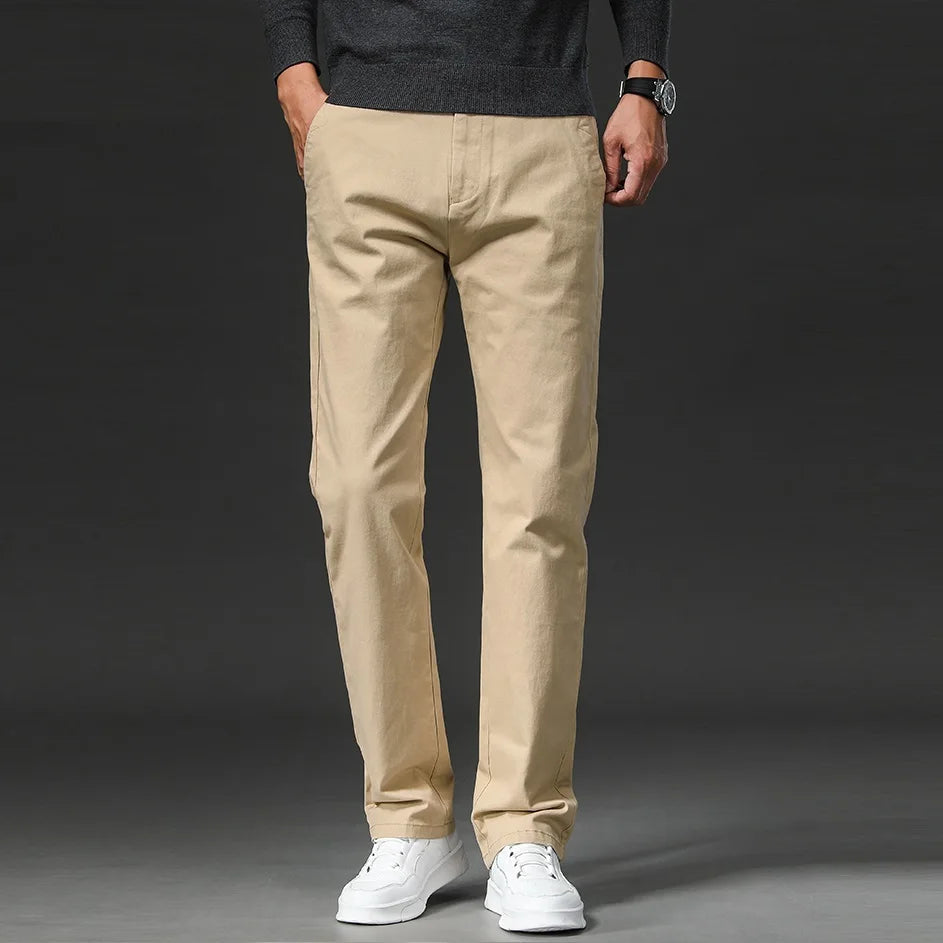 Men's Chinos, Slim Fit Stretch Chino Trousers – Elasticated Waist