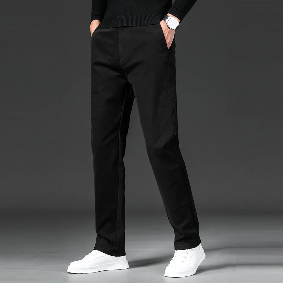 Men's Chinos, Slim Fit Stretch Chino Trousers – Elasticated Waist