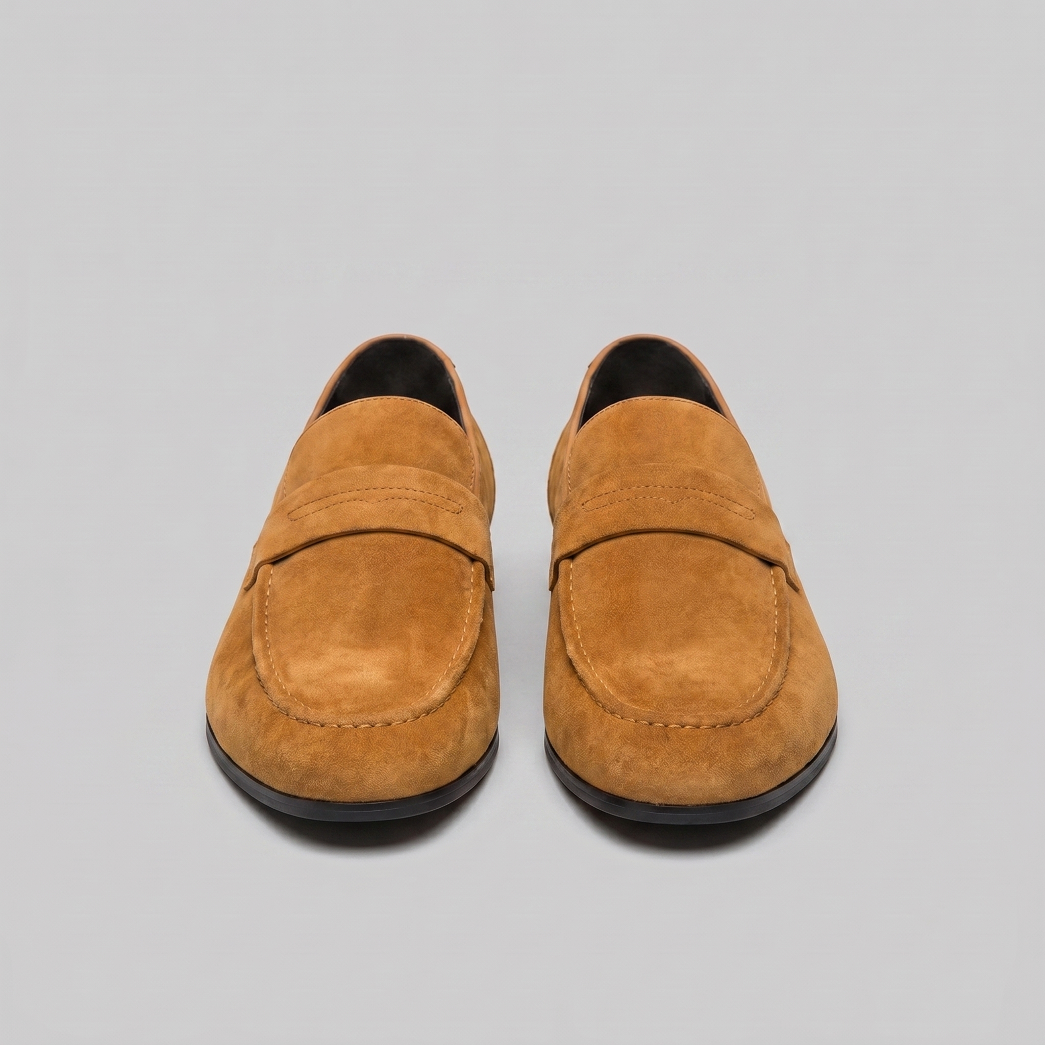 Men's Suede Penny Loafers, Smart Casual Loafers – Leather Sole