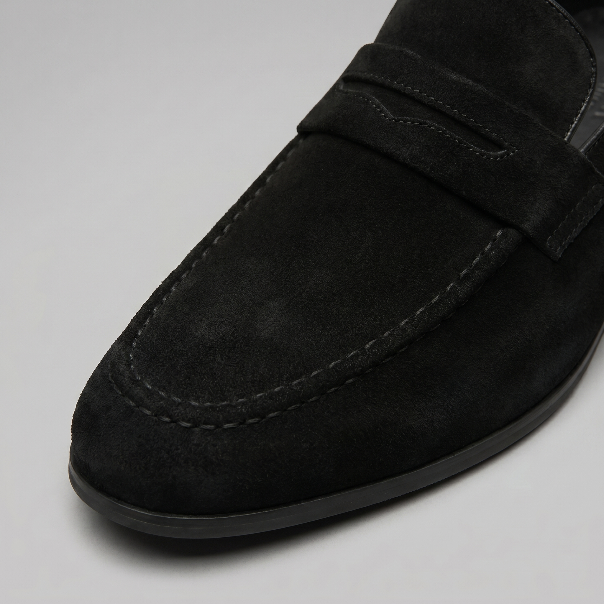 Men's Suede Penny Loafers, Smart Casual Loafers – Leather Sole