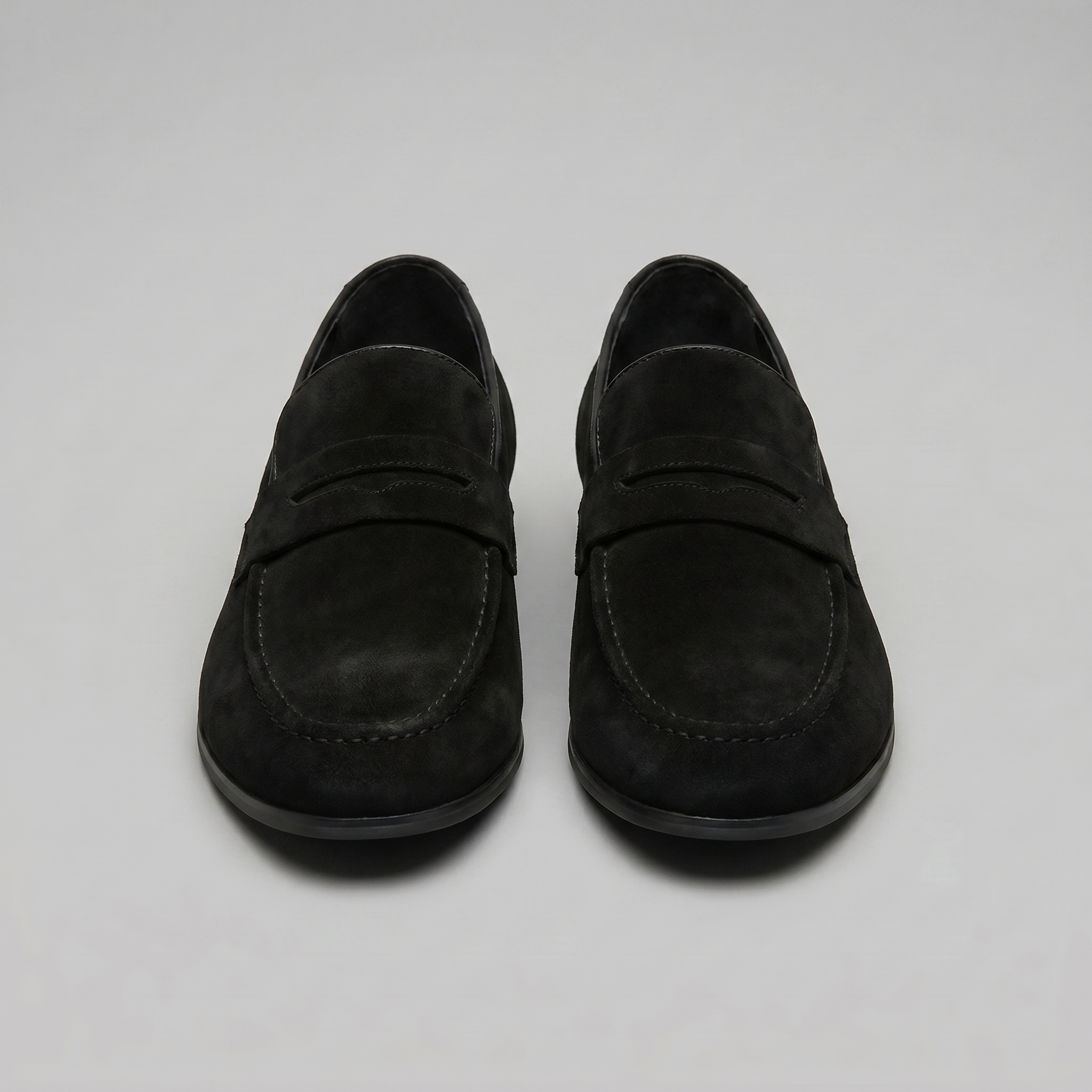 Men's Suede Penny Loafers, Smart Casual Loafers – Leather Sole