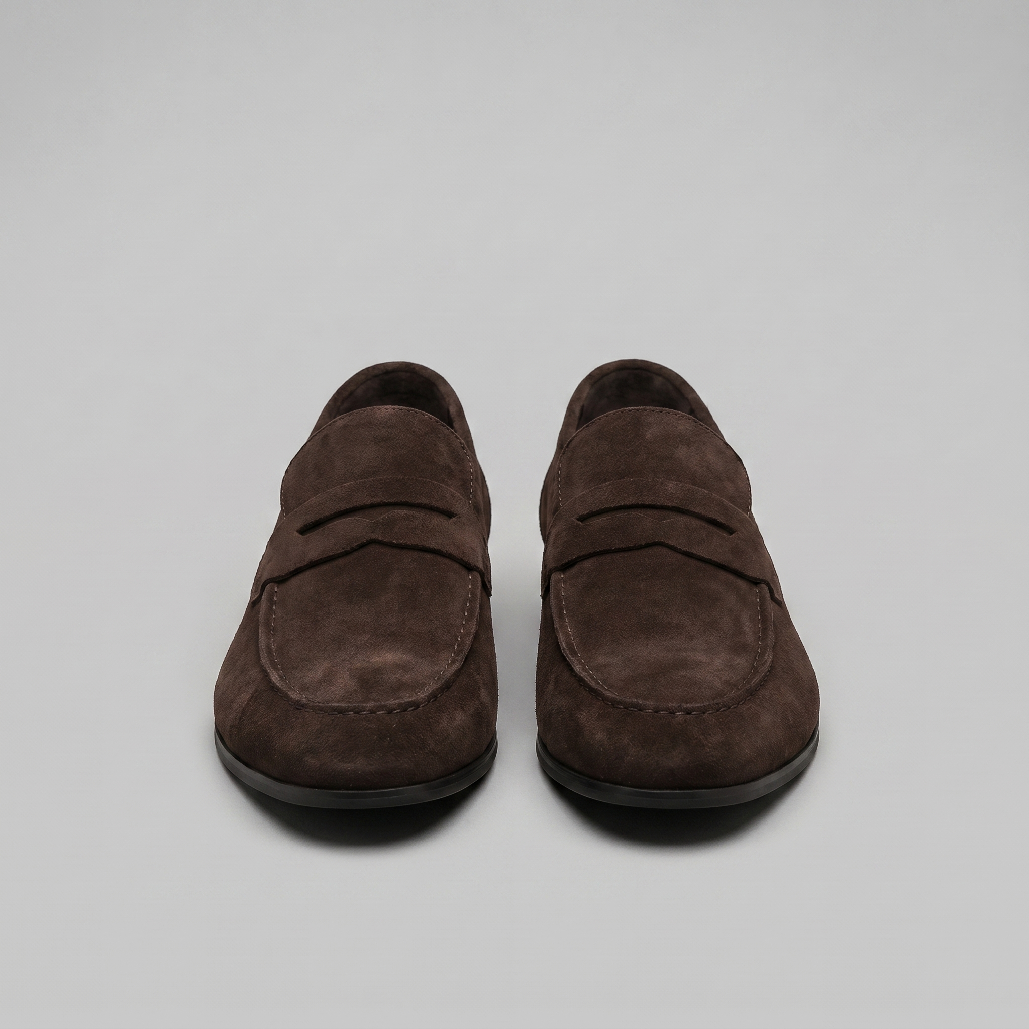 Men's Suede Penny Loafers, Smart Casual Loafers – Leather Sole