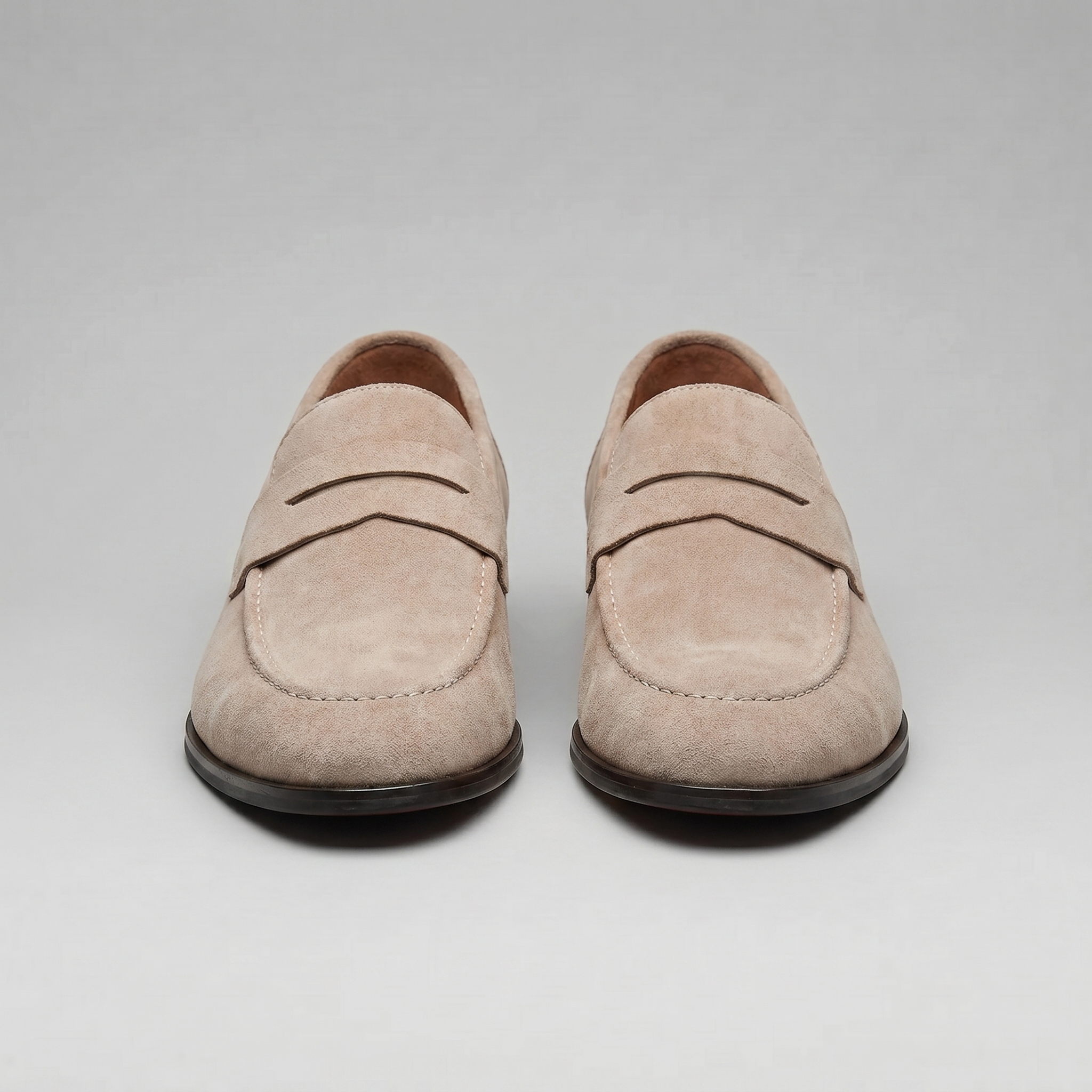 Men's Suede Penny Loafers, Smart Casual Loafers – Leather Sole