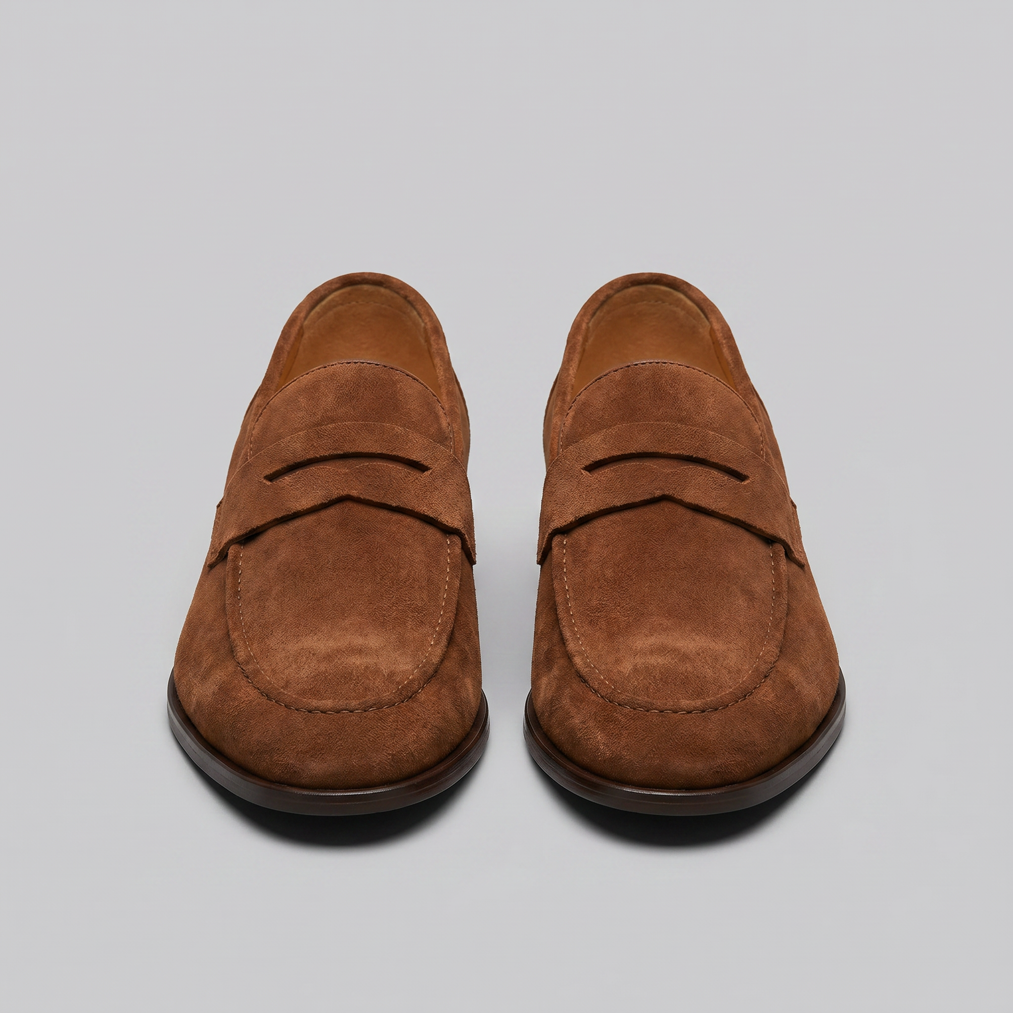 Men's Suede Penny Loafers, Smart Casual Loafers – Leather Sole