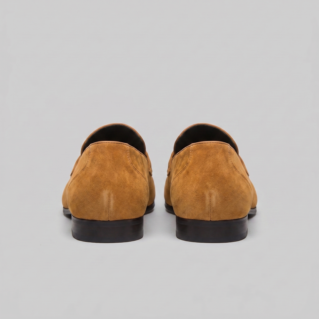 Men's Suede Penny Loafers, Smart Casual Loafers – Leather Sole
